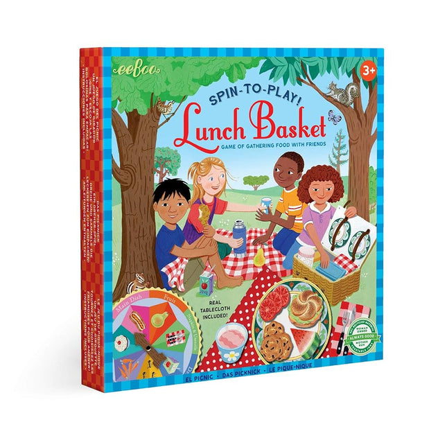 eeBoo's Lunch Basket Spin-to-Play Game for 3+, 2-4 Players, 15 Min Playtime