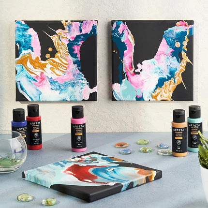 ARTEZA ARTZ-9641 Pinturas de Arte, Rojo Bermellón 2 oz líq. (Paquete de 1)