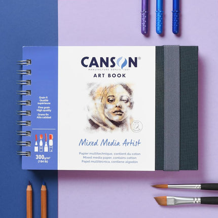 CANSON Art Book 300gsm A5 Portrait Notebook 28 White Sheets