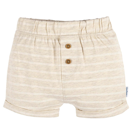 Gerber Baby paquete de 3 shorts tejidos, multicolor, recién nacido