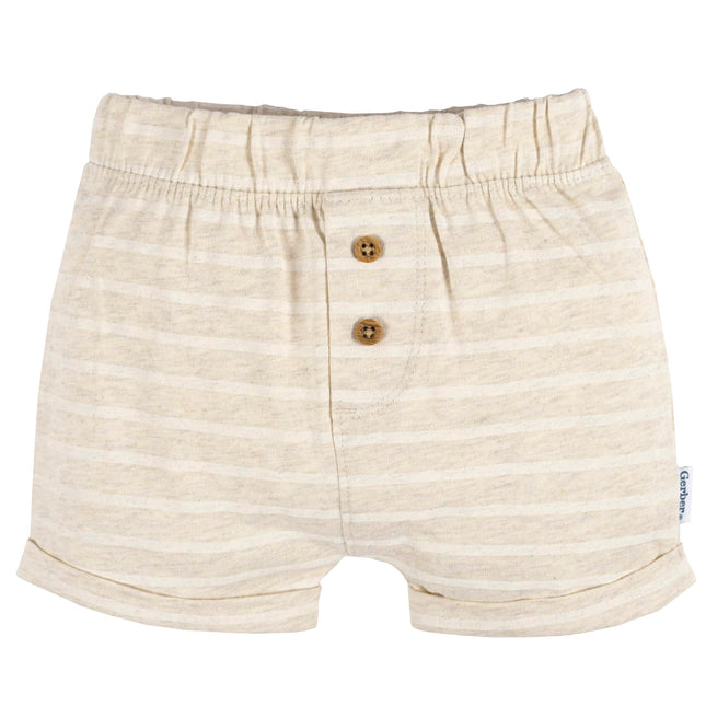 Gerber Baby paquete de 3 shorts tejidos, multicolor, recién nacido