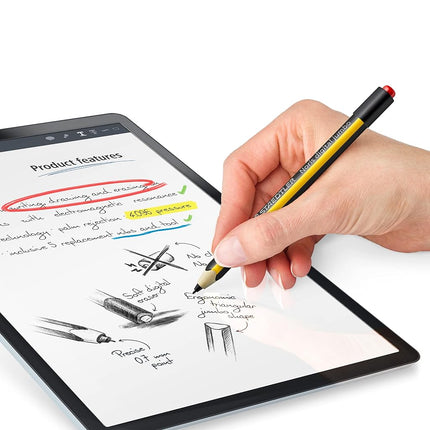 STAEDTLER 180J 22-1 Noris Digital Jumbo EMR Stylus with Soft Digital Eraser - For Digital Writing, Drawing and Erasing on EMR Equipped Displays (Please check the compatibility list before purchase)