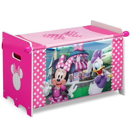 Delta Children - Minnie Mouse Toy Box with Retractable Fabric Top, Pink