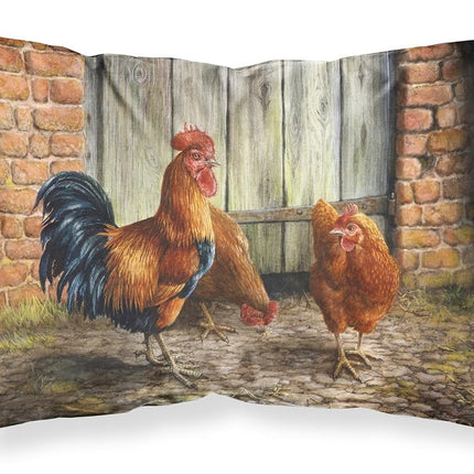 Caroline's Treasures BDBA0056TAIE D'OREILLER Coq et poulets par Daphne Baxter Housse de coussin standard en tissu léger, super doux, facile d'entretien, illustration décorative, Standard