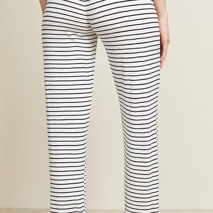 PJ Salvage Women's Basics Lounge Pant Pajama Bottom, Rayon Stripe, Large