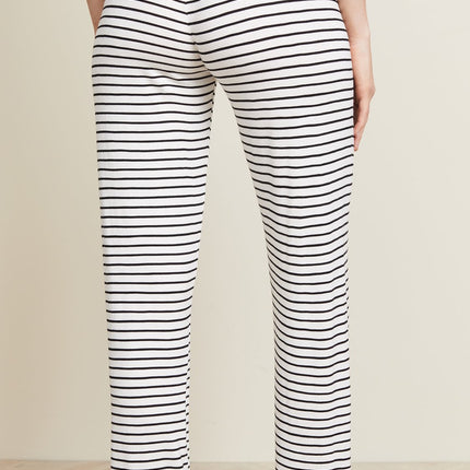 PJ Salvage Women's Basics Lounge Pant Pajama Bottom, Rayon Stripe, Large