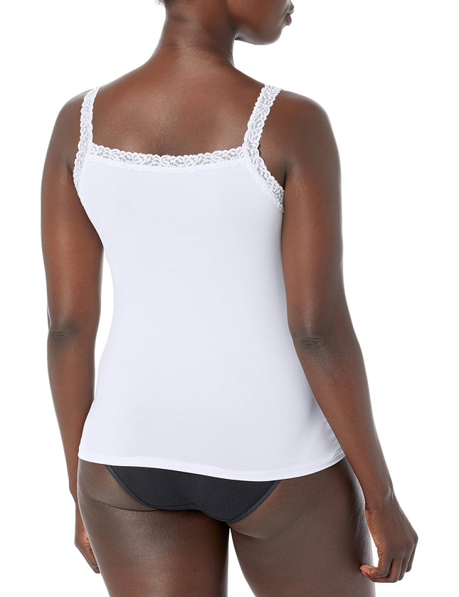 Débardeur Spincami en dentelle parfaite Vanity Fair pour femme 17166, blanc étoilé, grande taille