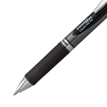 Pentel Energel Rtx Retractable Liquid Gel Pen, Bold Line, Metal Tip, Black Ink (BL80BP2A) by Pentel