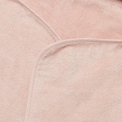 MORI Cotton Bunny Hooded Baby Bath Towel 100x88cm, Blush Pink