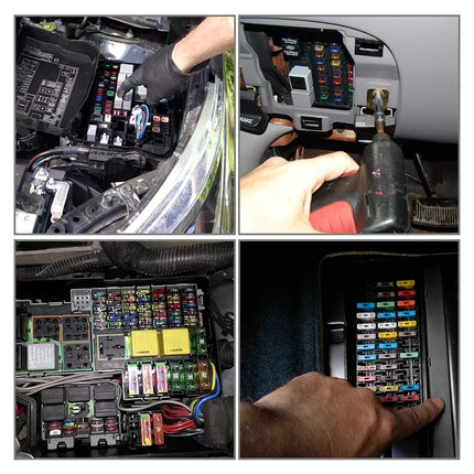 Nilight - 50018R 240pcs Standard and Mini Blade Fuses Set,5A 7.5A 10A 15A 20A 25A 30A ATC APR ATO ATS Standard and ATM APM Mini Automotive Blade Fuse Assortment Kit, Black/Sliver/Pink/Green