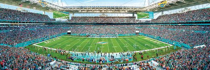 Masterpieces 1000 Piece Jigsaw Puzzle - NFL Miami Dolphins Panoramic Wall Art Decor - 13"x39" - Ages 13+