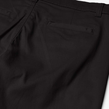 Nautica Boys' School Uniform Flat Front Pant, Black, 8