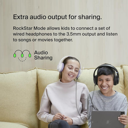 Belkin SoundForm Inspire Wireless Over-Ear Headset for Kids, On-Ear Headphones for Girls and Boys, Online Learning, & Travel with Built-In Microphone - Compatible with iPhone, iPad, Galaxy, and More
