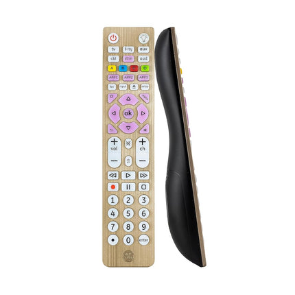GE 4-Device Universal Remote Control - Backlit Buttons, Samsung, LG, Vizio, Sony, Roku & Apple TV Replacement, Silver, 48844