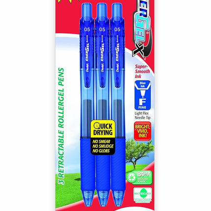 Pentel EnerGel-X Retractable Liquid Gel Pen 0.5mm,