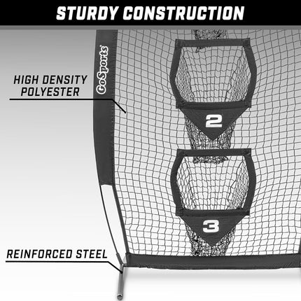 GoSports 8 x 4 ft Football Throwing Target Net - Black