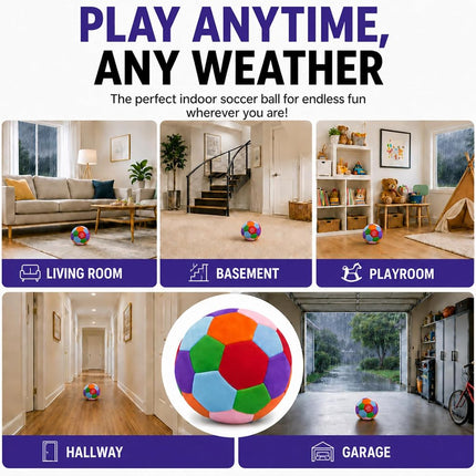 Safe Sport Gear The House Ball - The Original Soft and Safe Indoor Soccer Ball Size 4 Created for Inside Your Home and Yard - Fun Soccer Gift - Perfect Kids Soccer Ball