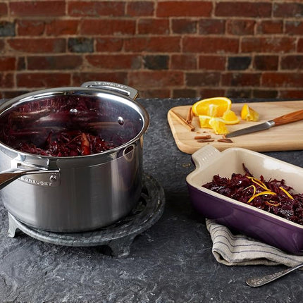 Le Creuset Tri-Ply Stainless Steel 3-Quart Covered Saucepan