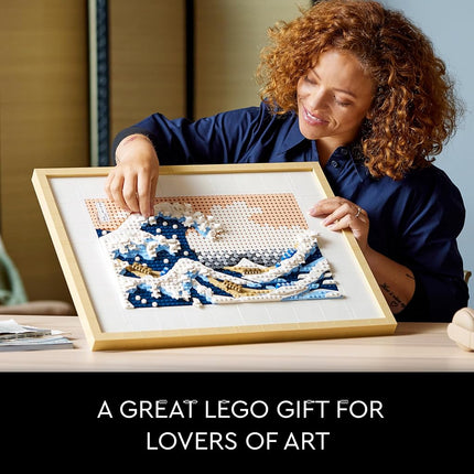 LEGO 31208 Art Hokusai – The Great Wave, 3D Japanese Wall Art Craft Kit, Framed Ocean Canvas, Creative Activity, Gifts for Adults, DIY Home, Office Decor