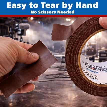 Real Premium Grade Gaffer Tape by GafferPower® - Made in the USA - 2 in X 30 yds – Heavy Duty Gaffer's Tape - Non-Reflective - Multipurpose - Better Than Duct Tape (Brown)
