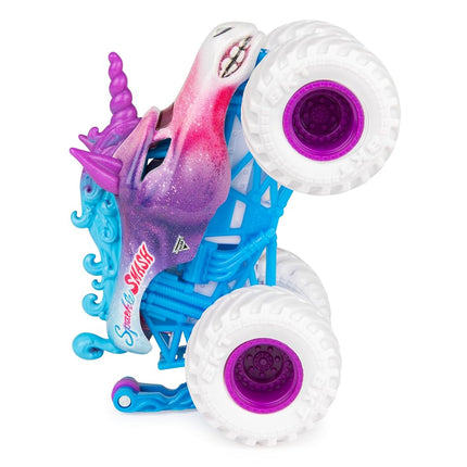 Monster Jam 2021 Spin Master 1:64 Diecast Monster Truck with Wheelie Bar: Crazy Creatures Sparkle Smash