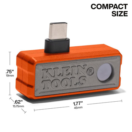 Klein Tools TI223 Mobile Thermal Imaging Camera Thermal Imaging Camera for iOS Android 19,200 Pixels, Wide Temperature Range from -4 to 752 Degrees Fahrenheit, Professional Infrared Camera