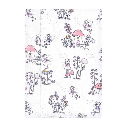 Hudson Baby Unisex Baby Cotton Flannel Burp Cloths, Garden Fairies, One Size