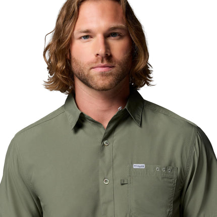 Columbia Men's PFG Slack Tide Camp Shirt Hiking, Cypress, XL