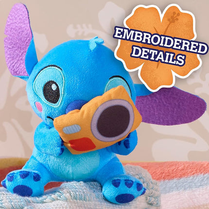 Just Play Disney Stitch that So Stitch Plush Toys Small 7 Inch with Camera Plush Toys Soft Material Toys for Kids Ages 2+