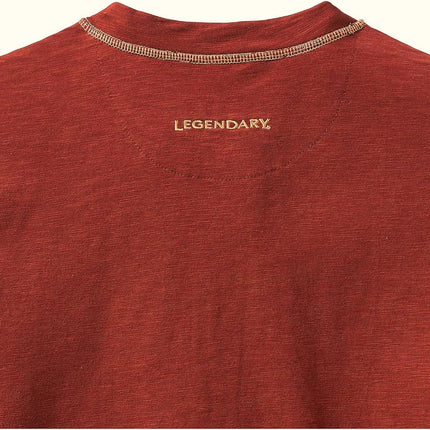 Legendary Whitetails Men's Maverick Slub Henley Shirt, Barnwood, 5X-Large Big