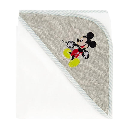 Disney Cudlie Baby Boy Mickey Mouse Paquete de 2 Toallas con Capucha Enrolladas/Cardadas en Estampado de Estrellas Pequeñas
