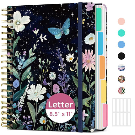 Taja Spiral Notebooks for Work 5 Subject Notebook 