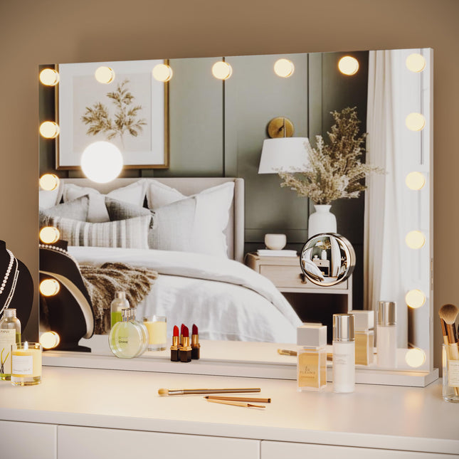 GAOMON Vanity Mirror with Lights, 32 x 24 Metal Fr