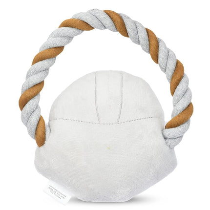 STAR WARS for Pets The Mandalorian Rope Ring With Plush Head Dog Toy | Chew and Tug of War Toy | Gifts for Fans of Star Wars