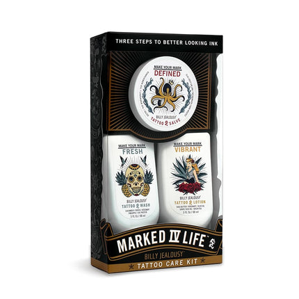 Kit de Cuidado para Tatuajes Marked IV Life de Billy Jealousy
