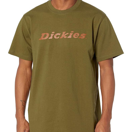 Dickies Men's Short Sleeve Wordmark Graphic T-Shirt, Dark Olive, 3X Tall