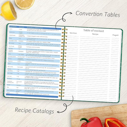 Recipe Book to Write in Your Own Recipes, Blank Recipe Journal, 140 Recipes