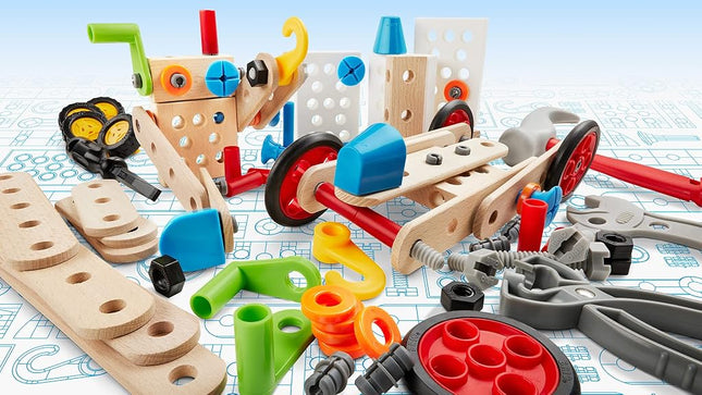 BRIO Builder Construction Set – STEM Building Kit for Kids Age 3 Years and Up, Creative Educational Toy with Tools and Pieces