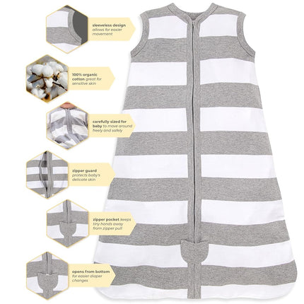 Burt's Bees Baby - Beekeeper Wearable Blanket, 100% Organic Cotton, Swaddle Transition Sleeping Bag - - S