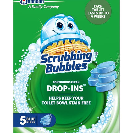 Pastillas limpiadoras para inodoros Scrubbing Bubbles, 5 unidades, 7.1 onzas, de Scrubbing Bubbles