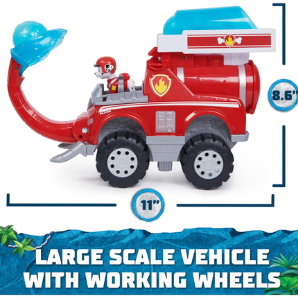 Paw Patrol Jungle Pups, Marshall Elefante Camión de Bomberos con Lanzador de Proyectiles, Camión de Juguete con Figura de Acción, Juguetes para Niños y Niñas de 3 Años en Adelante