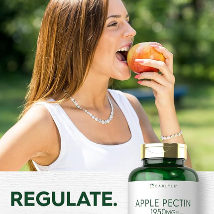 Apple Pectin | 1950mg | 150 Capsules | Non-GMO & Gluten Free Herbal Supplement | by Carlyle