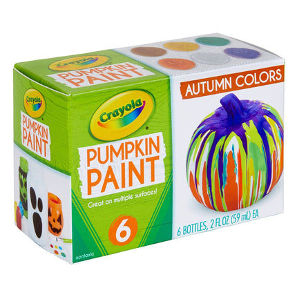 Crayola Pumpkin Paint Set Acrylic Paints in Autumn Colors, Halloween Decorations, 6Count