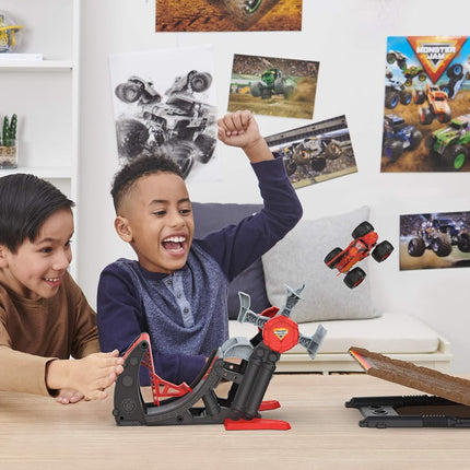 Monster Jam - Coffret de jeu 1:64 - Camion Dragonoid, figurine de pilote, décalcomanies - Vert - Enfant - Monster Truck