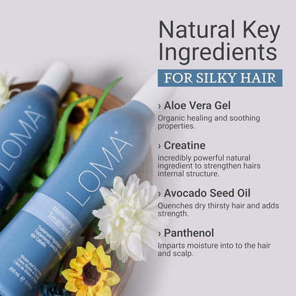 (350ml) - Loma Hair Care Moisturising Shampoo Moisturising Treatment Duo