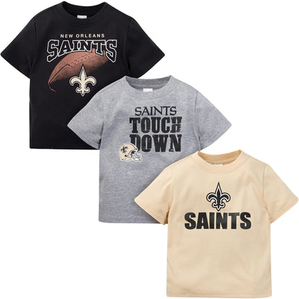NFL New Orlean Saints 3 Pack Short Sleeve Team Fan
