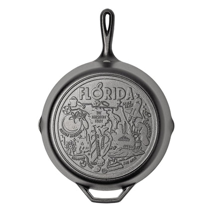 30.5 cm Seasoned Cast Iron Skillet with Florida Ro