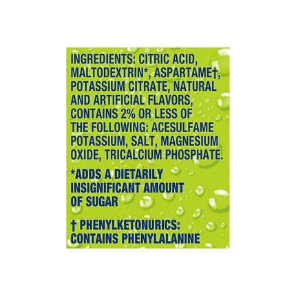 Sunkist Singles-To-Go Drink Mix, Lemon-Lime, Non-Carbonated, Low-Calorie, Zero Sugar, 6 CT in each box (Pack of 6)