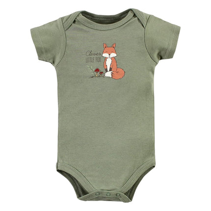 Hudson Baby Baby Cotton Bodysuits, Forest Deer, 18-24 Months