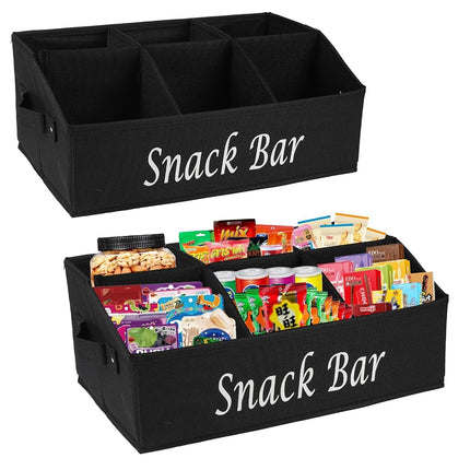 Xbopetda 2 Pack Snack Organizer for Countertop wit